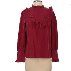 Ann Taylor ruffle blouse, like new.